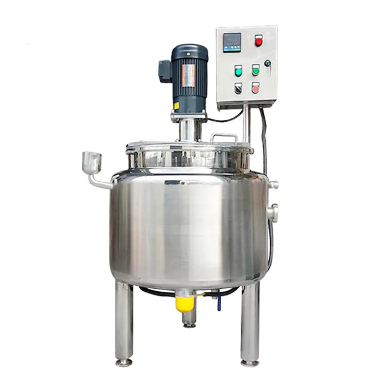 100L 200L 500L 1000L Stainless Steel Emulsifier Homogenizer Electric Heating  Cosmetic Cream Mixing Tank With Agitator