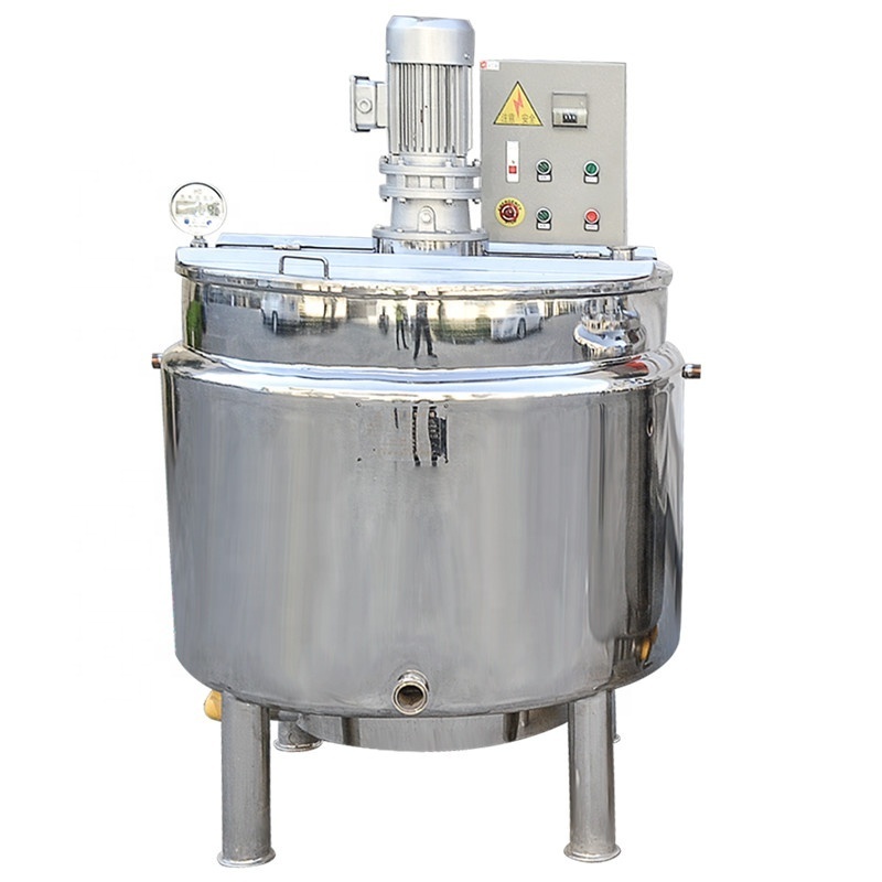 100L 200L 500L 1000L Stainless Steel Emulsifier Homogenizer Electric Heating  Cosmetic Cream Mixing Tank With Agitator