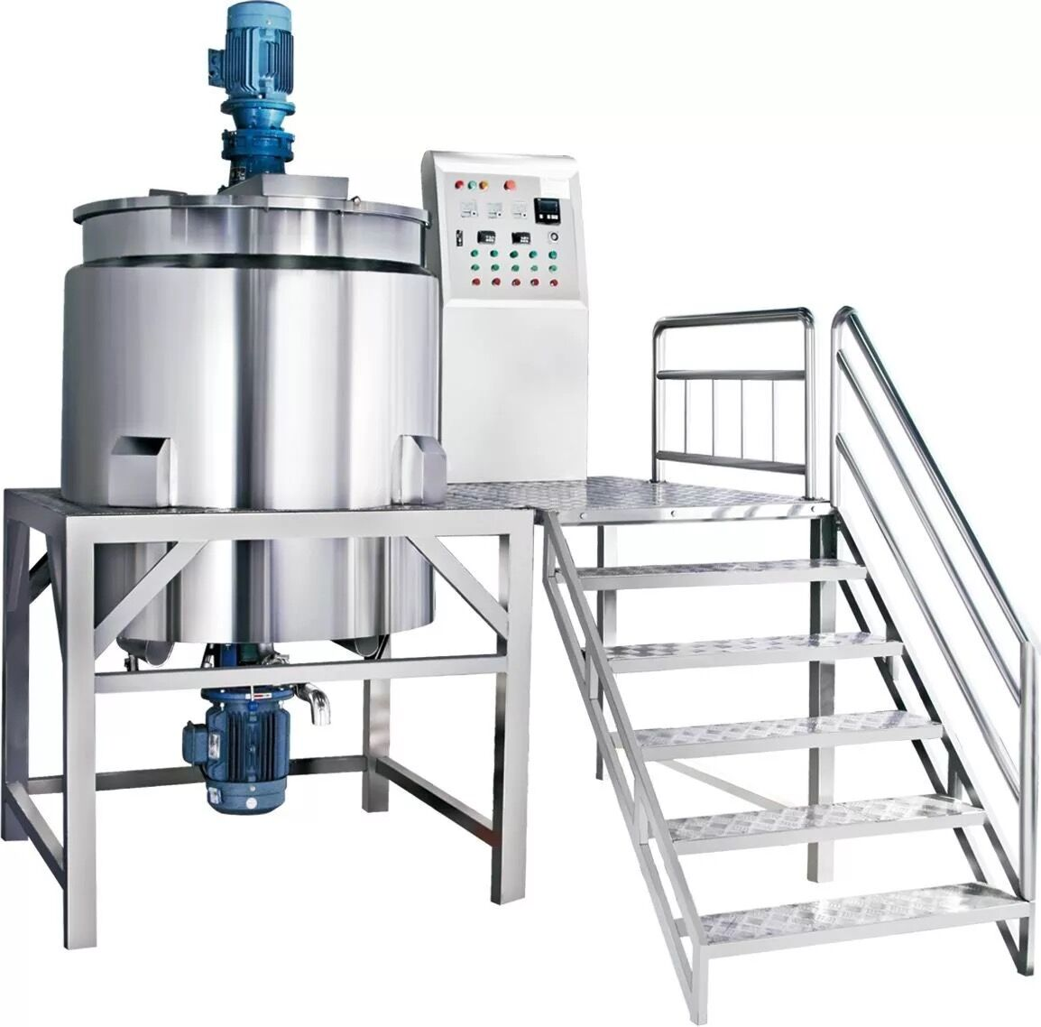 100L 200L 500L 1000L Stainless Steel Emulsifier Homogenizer Electric Heating  Cosmetic Cream Mixing Tank With Agitator