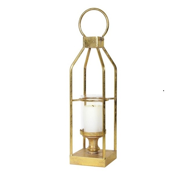 antique style nickel plated hanging lantern Lawn Garden Candle Night Light Storm Lantern Fireplace Mantel Patio Table Decorative