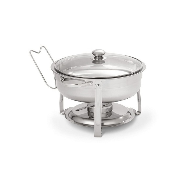 Decorative Round Shape Silver Chafing Dish Used For Hotel And Wedding Dinner Serving Dishes Dinning Wear