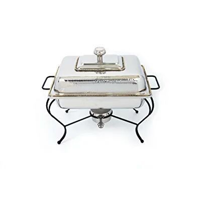 Decorative Round Shape Silver Chafing Dish Used For Hotel And Wedding Dinner Serving Dishes Dinning Wear