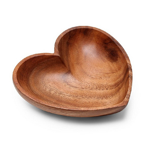 Heart shaped wooden tray