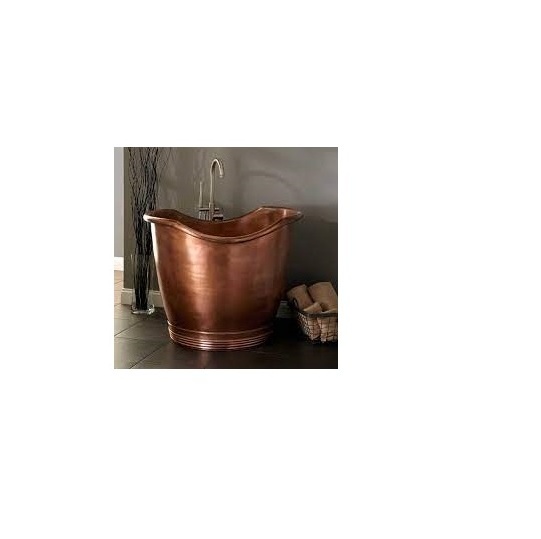 Copper Bathroom Bathtub With Unique Design Legs Copper Finishing Inside & Outside For Home Top Quality