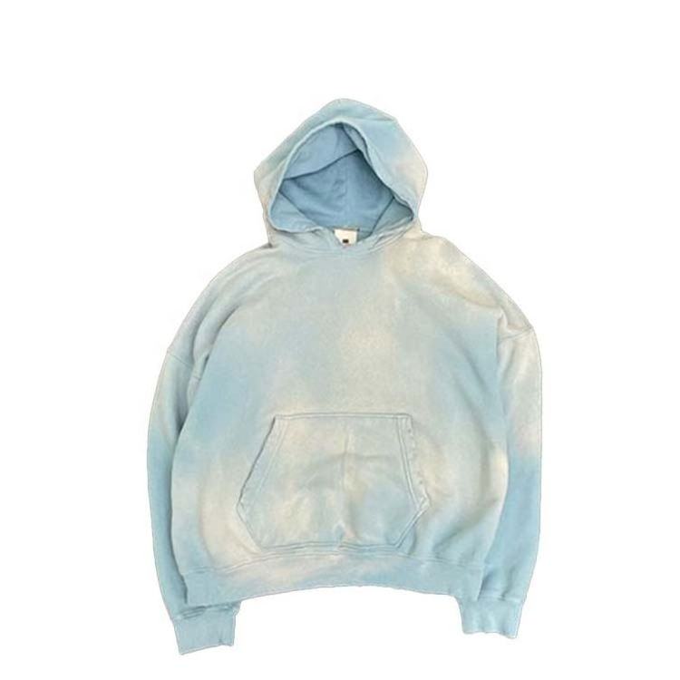 Washed Hoodie Set Tie Dye 3d Print Acid Wash Tracksuit Heavyweight French Terry Oversized Tracksuit Manufacturer