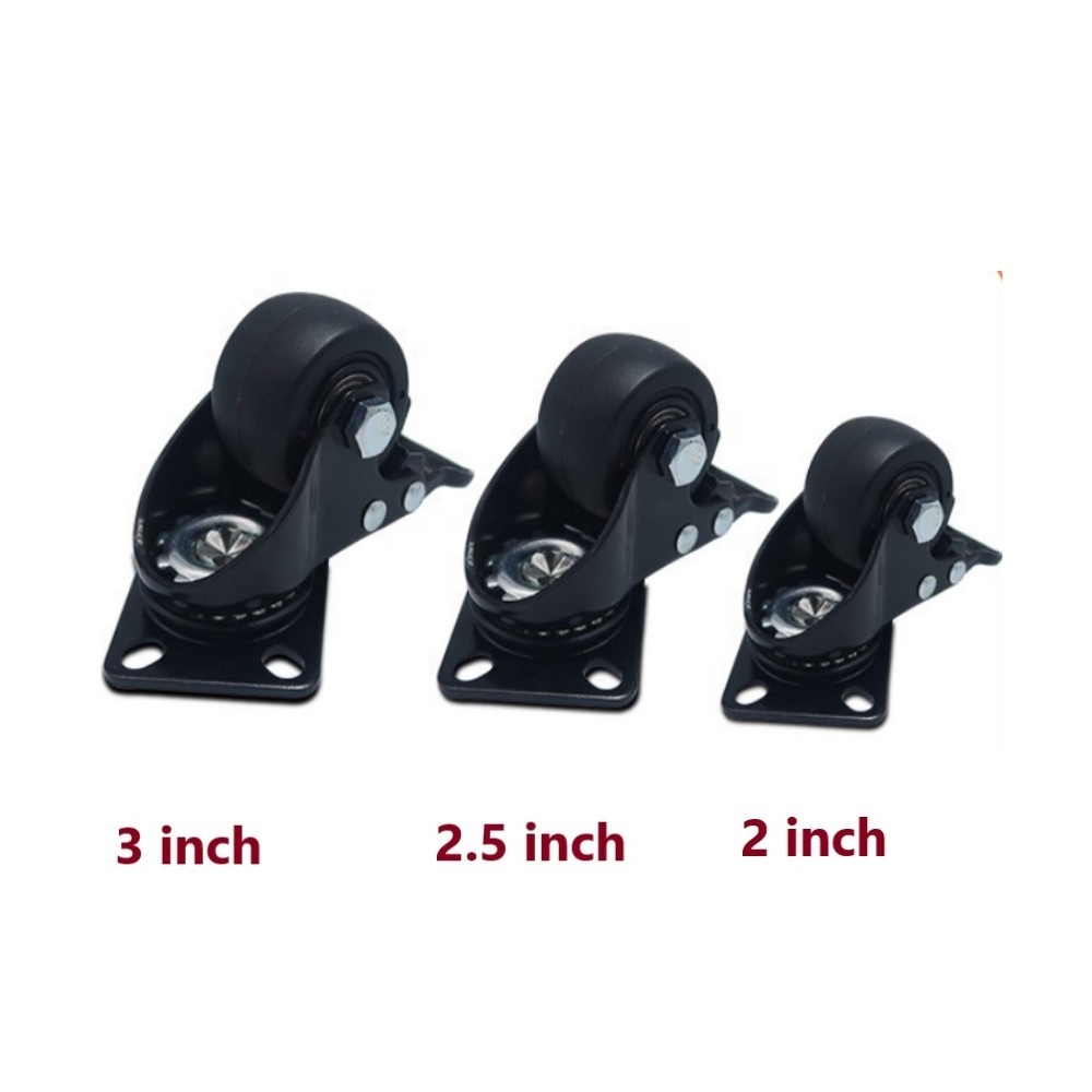 Factory sale 4castors heavy Equipment height adjustable castors aluminum retractable caster wheels with brake