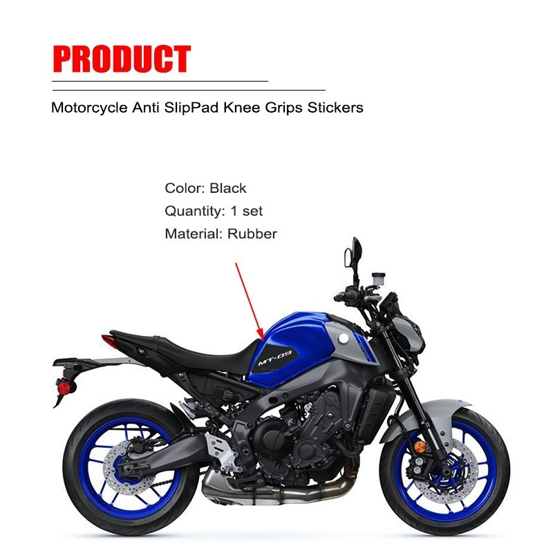 RACEPRO  Motorcycle Non-slip Side Fuel Tank Pad Stickers Waterproof Rubber Sticker for YAMAHA MT-09 MT09 MT 09 2021-2022