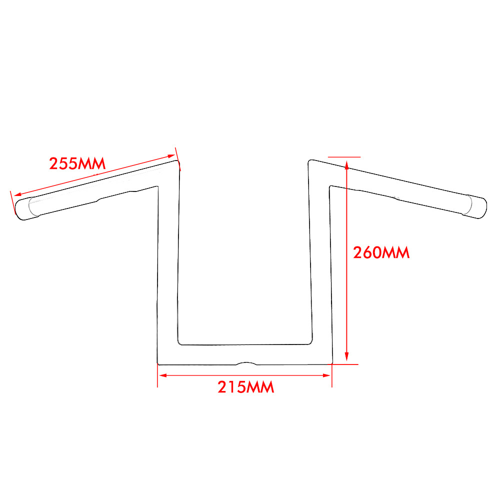 RACEPRO 25mm Ape Hanger Handlebar for Motorcycle Bobber Handlebar Universal Custom Chopper