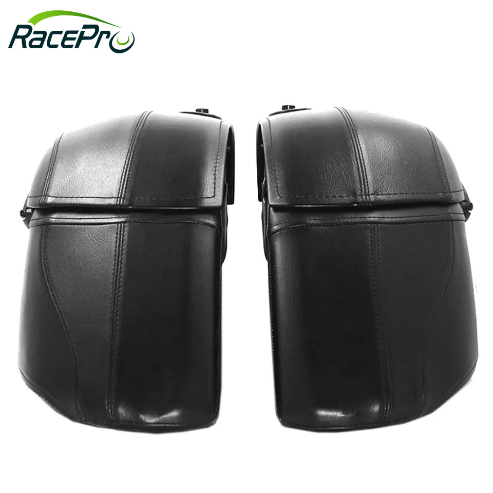 RACEPRO Universal Waterproof Hard Motorcycle Side Bag Heavy Duty Saddle Bags For Harley Davidson Sportster Softail Touring