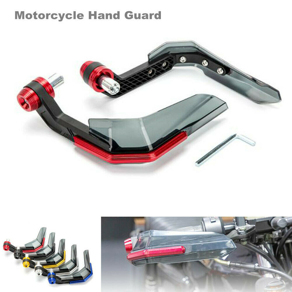 Racepro Universal Motorcycle Brake Hand Guards Handlebar Protector Handguard with LED Light Clutch Hand Lever Protection