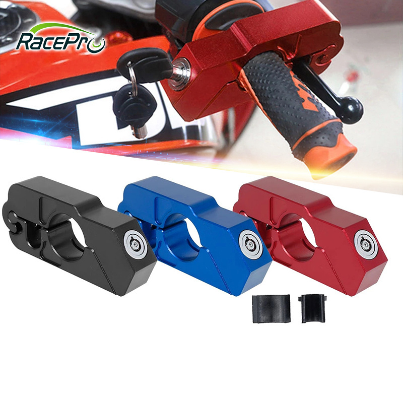 RACEPRO Motorcycle Scooter Handlebar Grip Brake Lever Throttle Security Lock