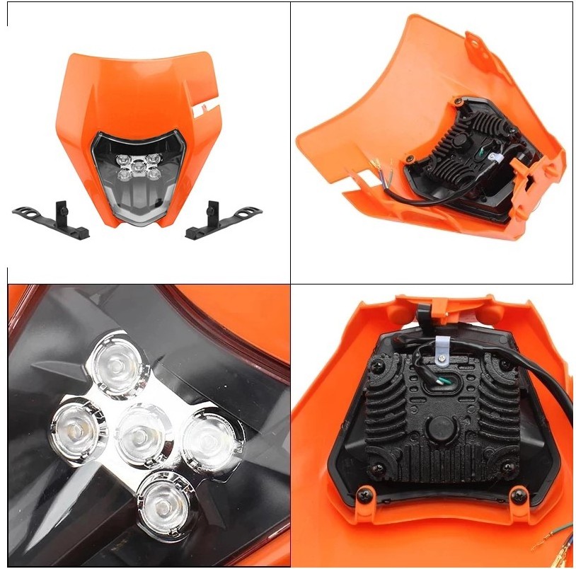 RACEPRO Motorcycle LED Headlight LED Headlamp For KTM EXC EXC-F Freeride Enduro SMC 2014 2015 2016 2017 2018 2019 2020 2021