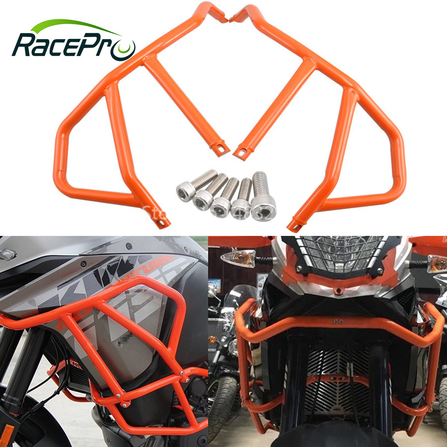 RACEPRO Motorcycle Upper Engine Guard Crash Bars Bumper For KTM 1050 Adventure 1090 1190 ADV R 2013-2019