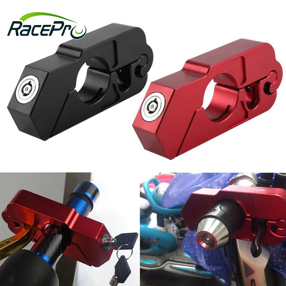 RACEPRO Motorcycle Scooter Handlebar Grip Brake Lever Throttle Security Lock