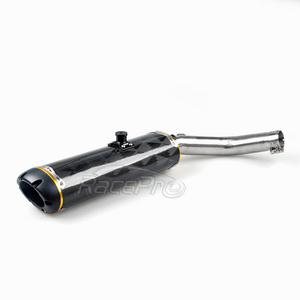 RACEPRO Wholesale High Quality Carbon Fiber DUAL Motorcycle Slip On Silencer Exhaust Muffler for Yamaha YZF R1 2009-2014