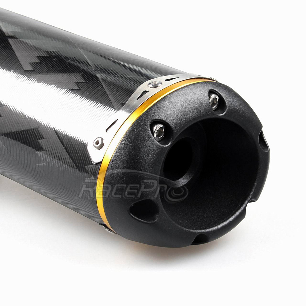 RACEPRO Wholesale High Quality Carbon Fiber DUAL Motorcycle Slip On Silencer Exhaust Muffler for Yamaha YZF R1 2009-2014