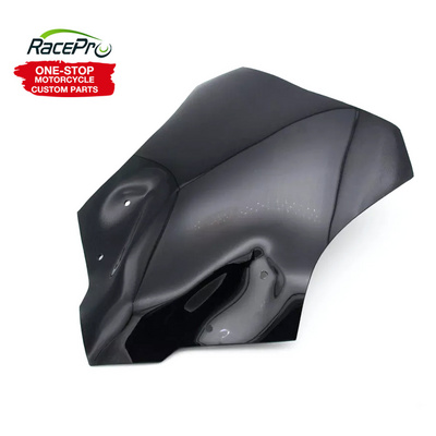 Racepro Motorcycle Black Windshield WindScreen Visor Viser Fit For YAMAHA MT-09 MT09 Tracer 2015 2016 Double Bubble