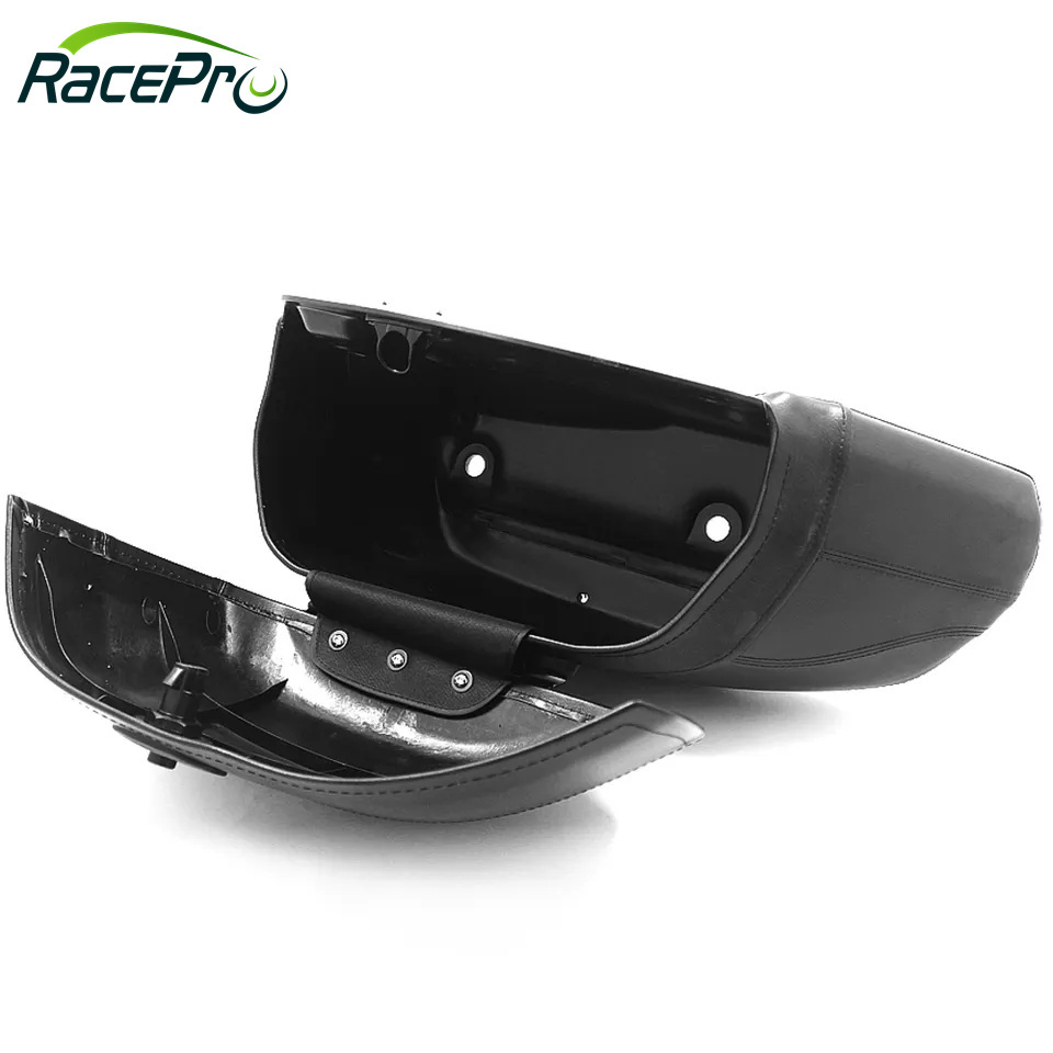 RACEPRO Universal Waterproof Hard Motorcycle Side Bag Heavy Duty Saddle Bags For Harley Davidson Sportster Softail Touring