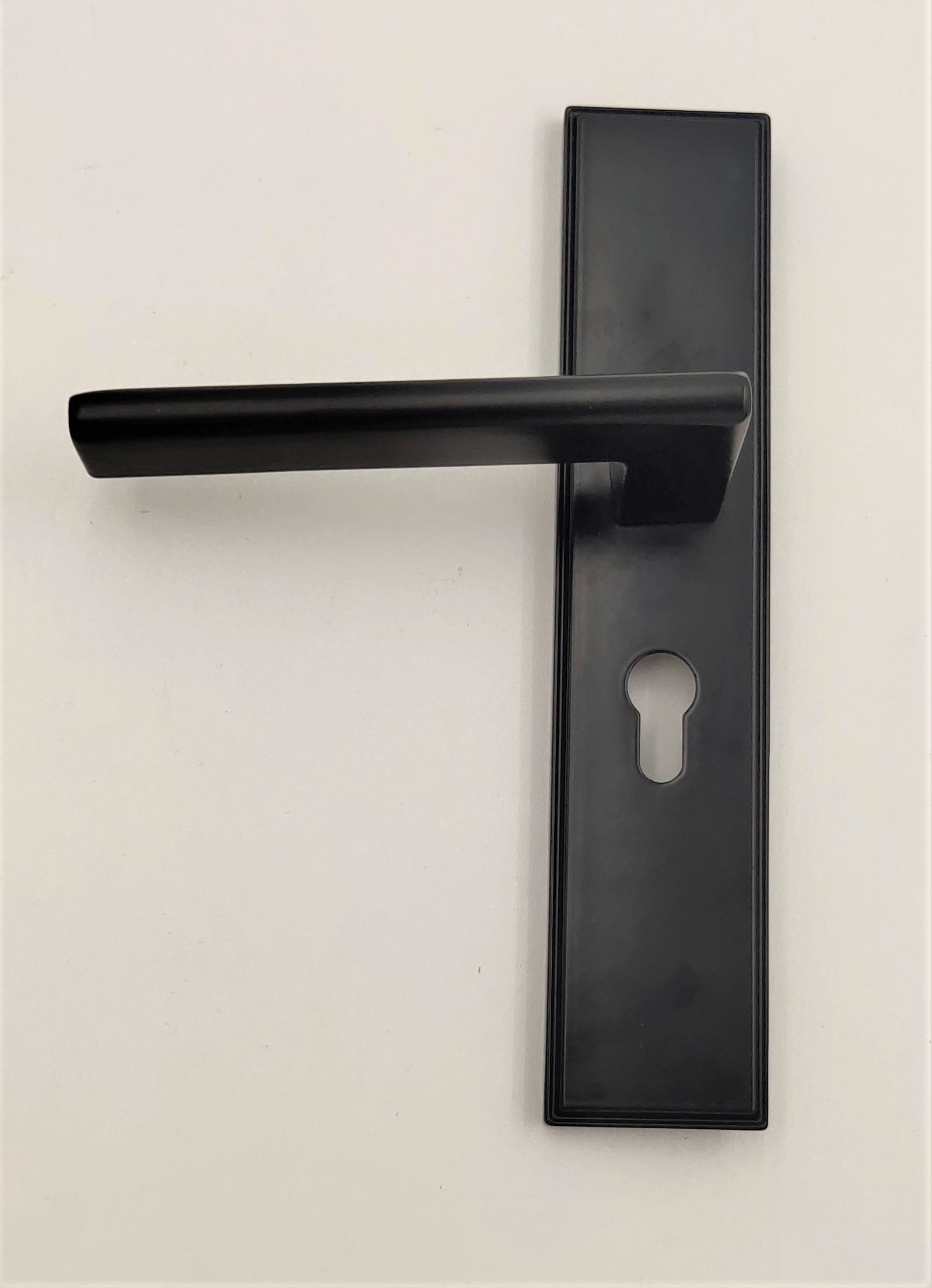 Strong Aluminium Alloy Panel Door Hardware Locks and Handle Black Door Handles Interior Lock