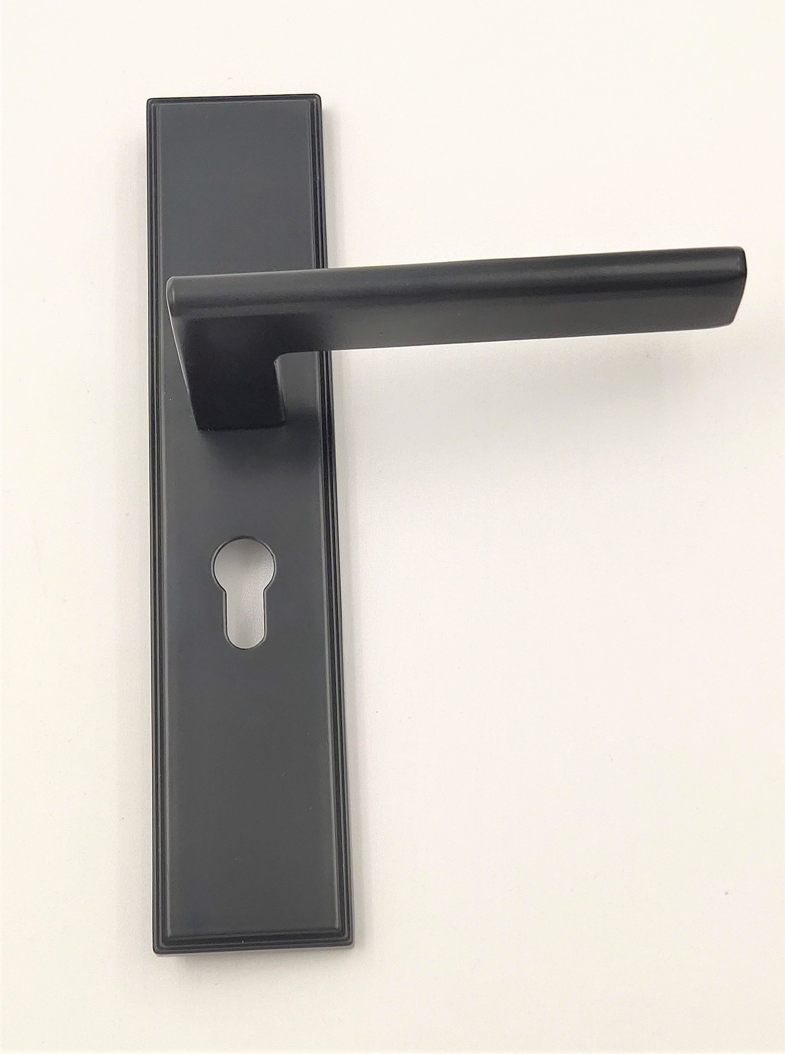 Strong Aluminium Alloy Panel Door Hardware Locks and Handle Black Door Handles Interior Lock