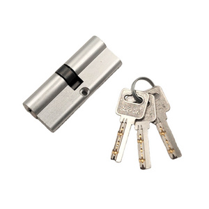 Economic Aluminium Alloy 70mm Cylinder Lock Double Opened Rim Key Door Lock Cylinder Nickel 70