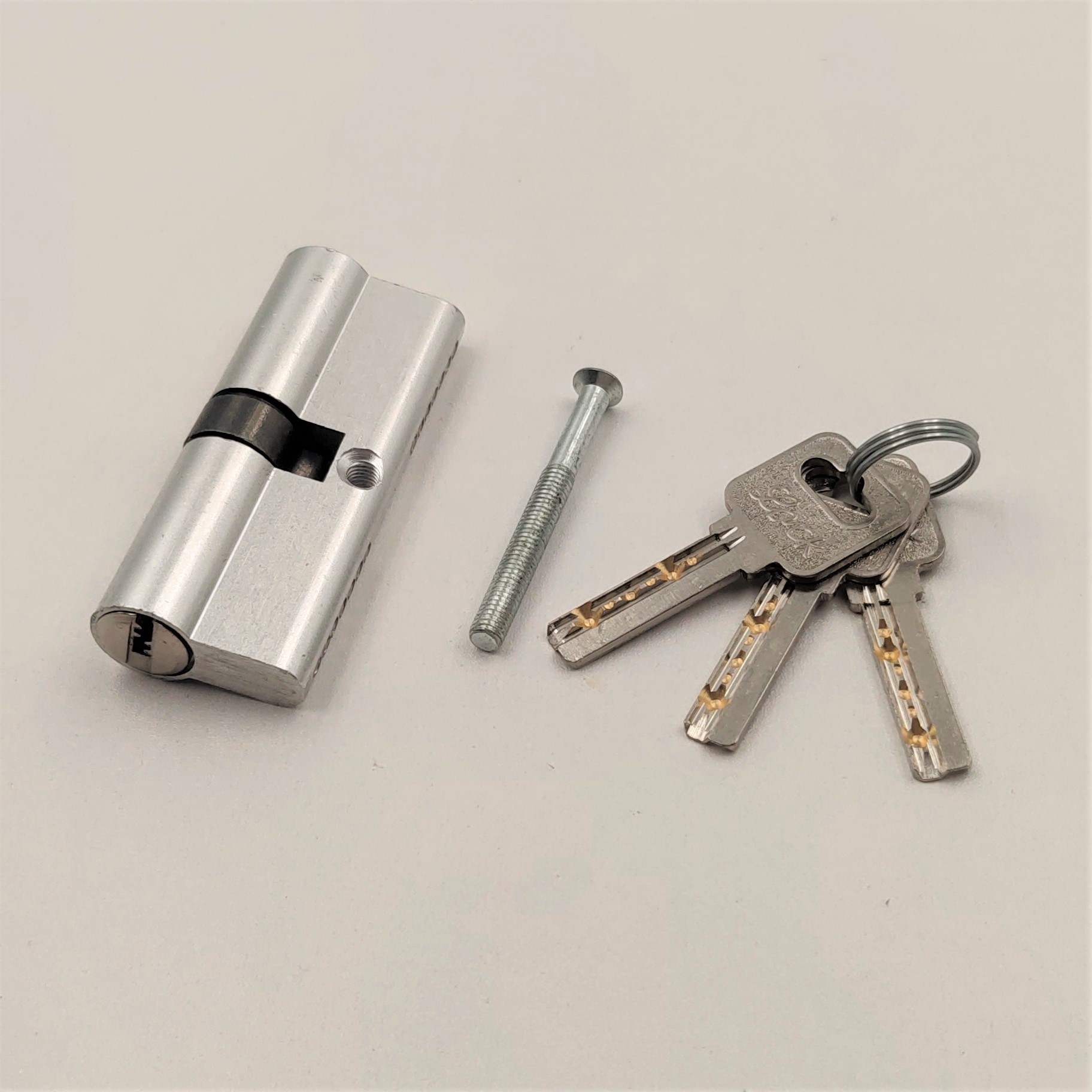 Economic Aluminium Alloy 70mm Cylinder Lock Double Opened Rim Key Door Lock Cylinder Nickel 70