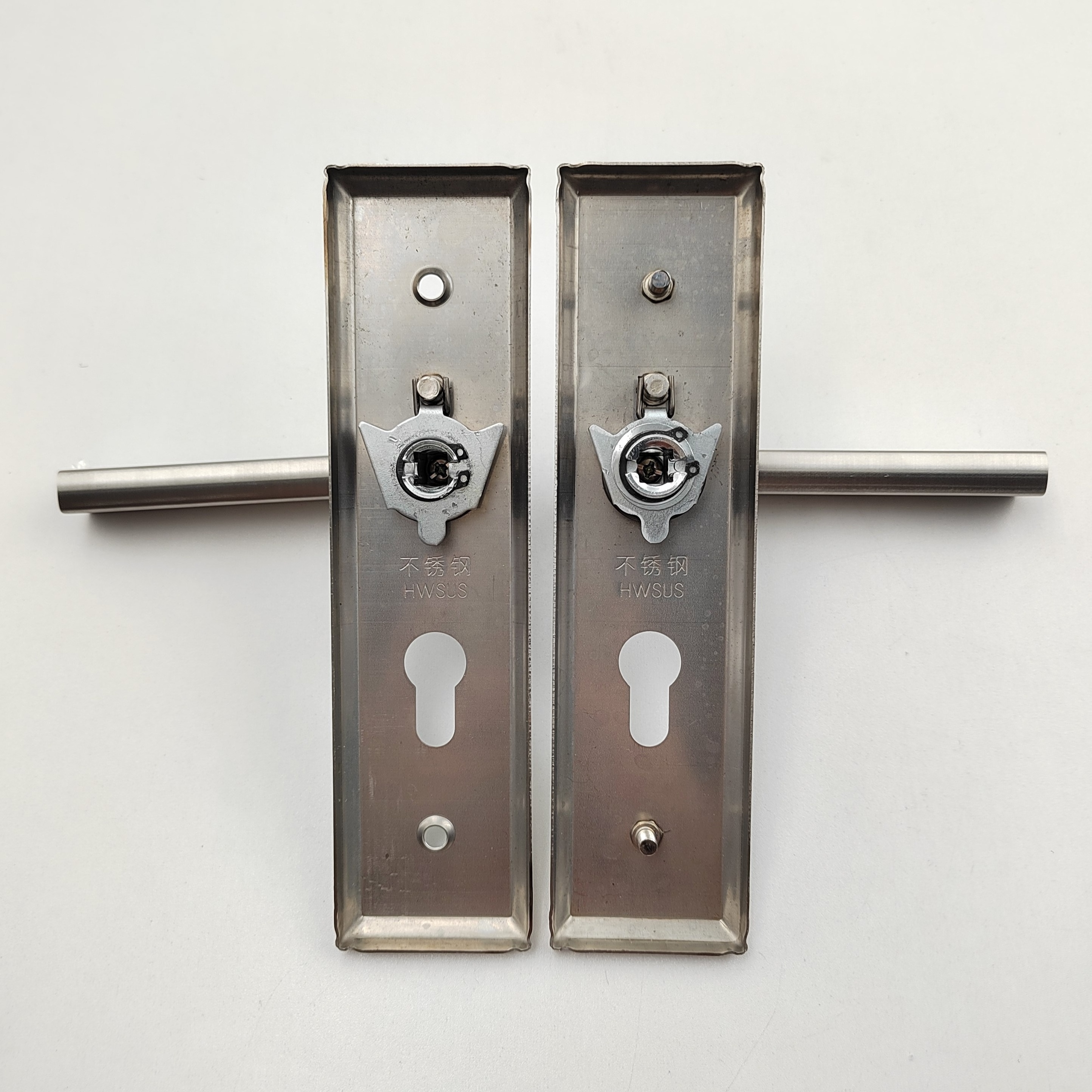 front panel hotel bathroom tubular lever door handle door lock china stainless steel bedroom door lock