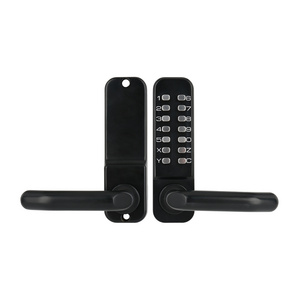 Numerical pin code mechanical push button keyless metal  front Double Sided Keypad Door Lock for Door with Handle