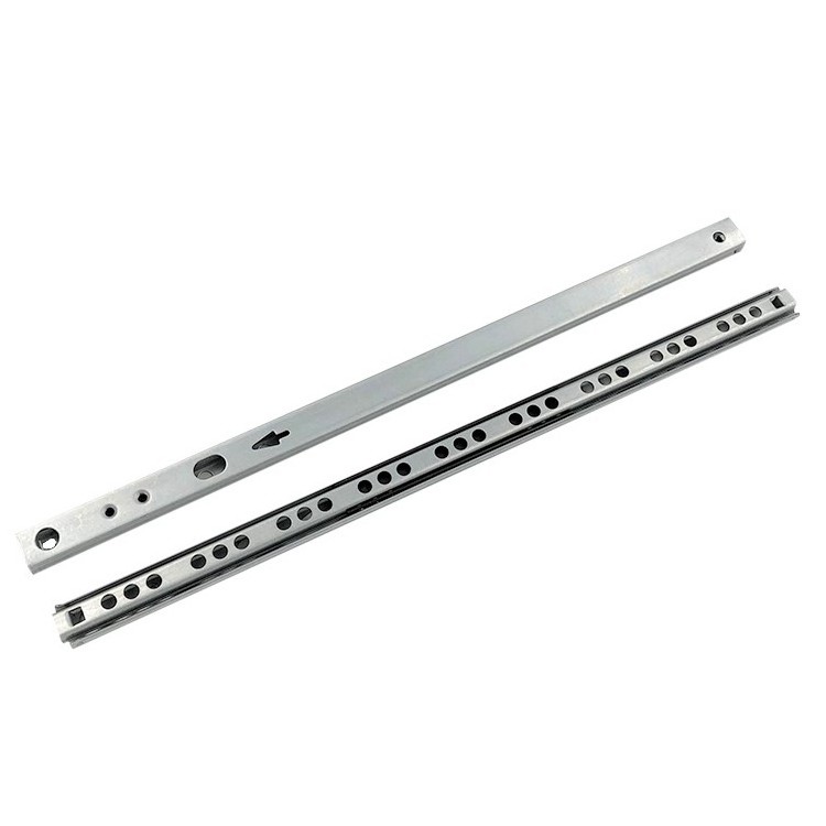 17mm mini telescopic channel Jieyang two way travel metal ball bearing cabinet drawers runners slides