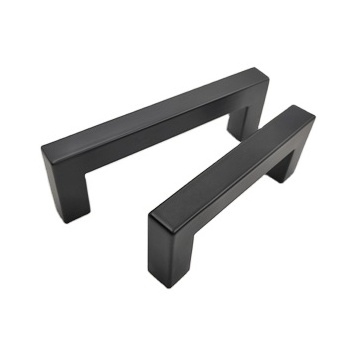 Black Modern Stainless Steel Drawer Handle Hardware Wardrobe Knob Pull for Kitchen Cabinet Furniture Dresser Cupboard Handles