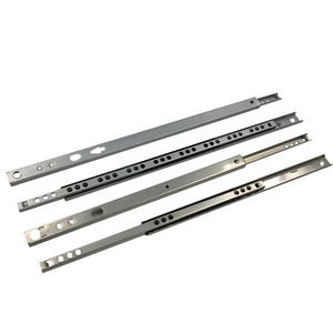 17mm mini telescopic channel Jieyang two way travel metal ball bearing cabinet drawers runners slides