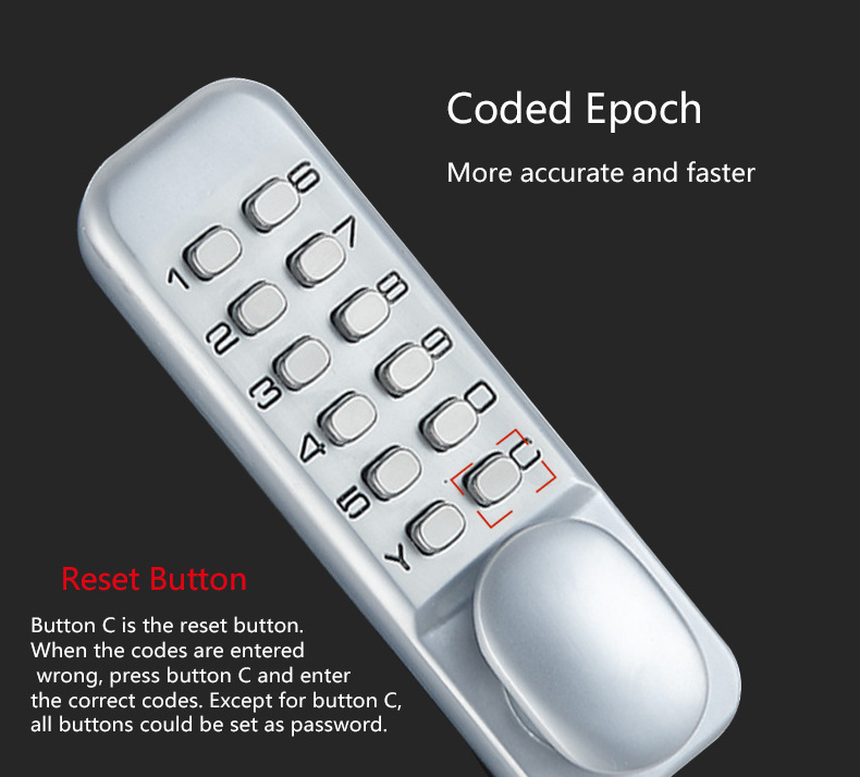 Keyless push pull digital combination coded door password lock mechanical, keypad deadbolt door lock with password