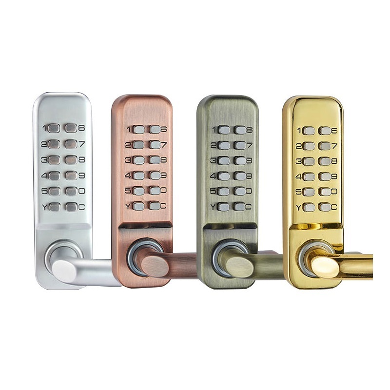 Numerical keypad push button door handle lock Keyless pin code password smart door lock with keypad