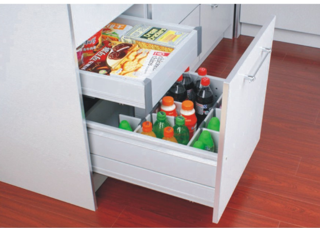 Push to open drawer slides bottom mount furniture slides 3 folds concealed undermount drawer slide