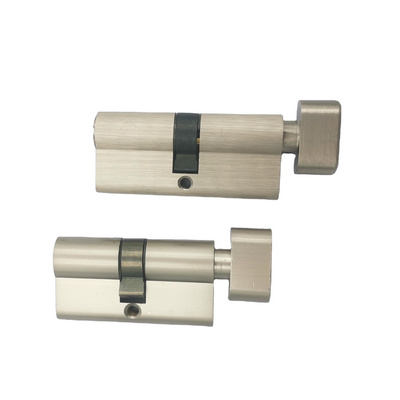 70mm One side knob one side high security key mortise brass safe lock cylinder with thumb turn