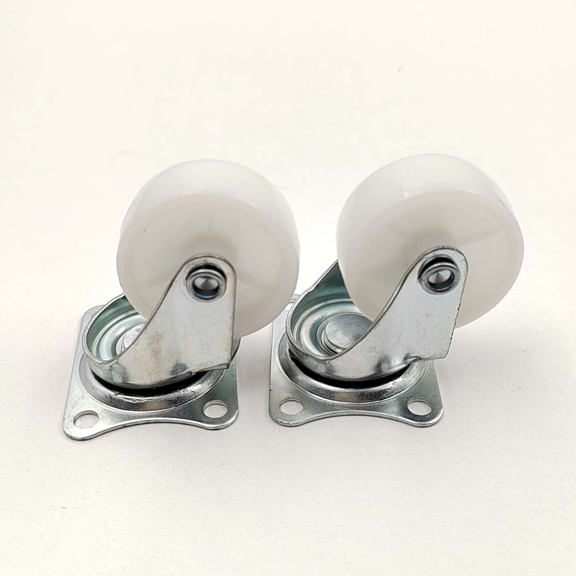 Shopping Cart Caster 40mm pvc wheel top plate swivel caster furniture castor white small caster