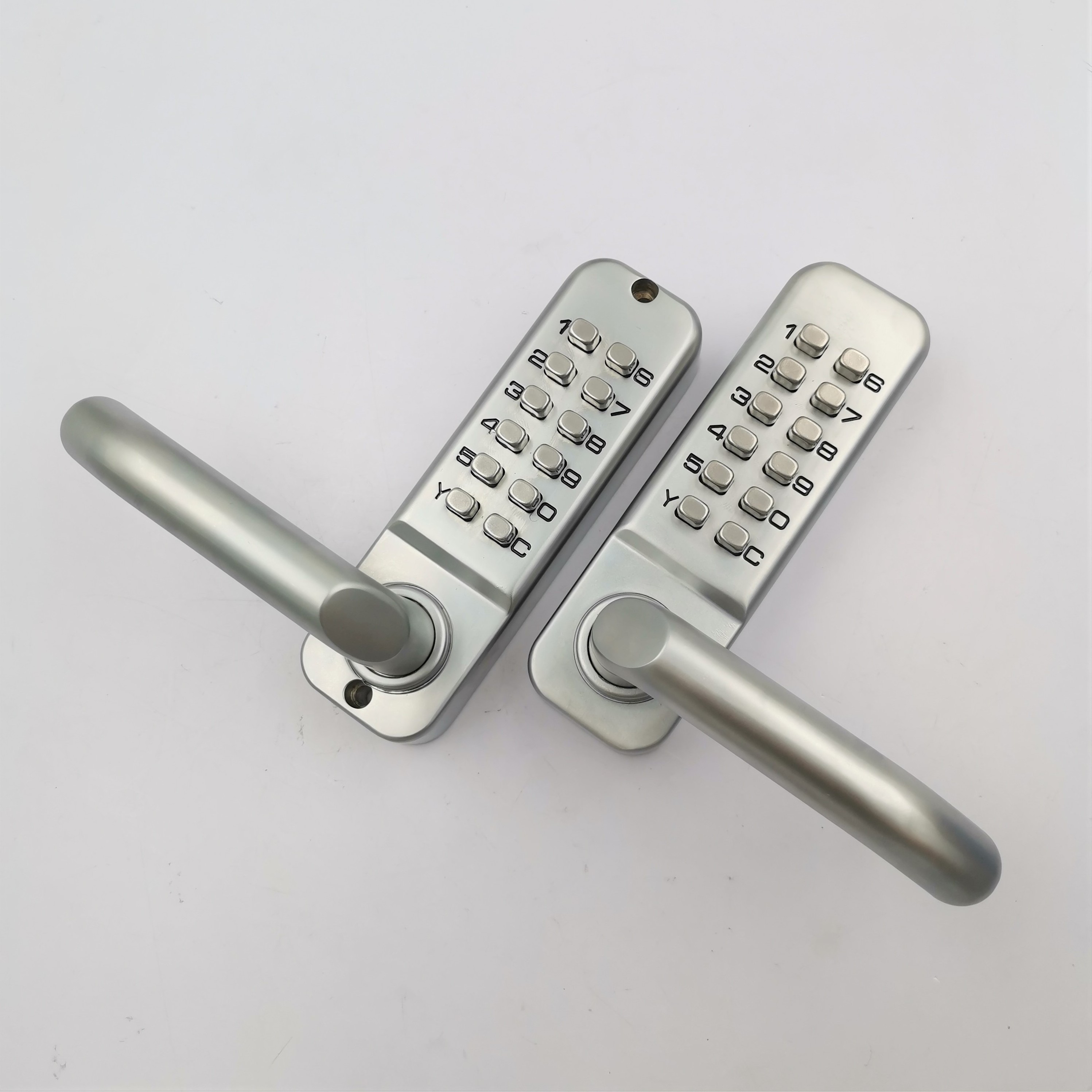 Numerical  door keypad lock push button hotel door handle lock with keypad keyless pin code door lock