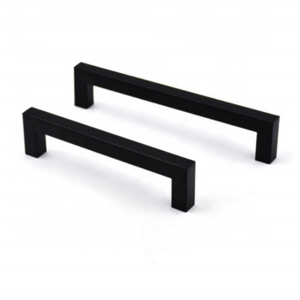 CC160mm Black Stainless Steel Furniture Handles Cabinet Door and Kitchen Drawer Handles for Cupboard for Home Office