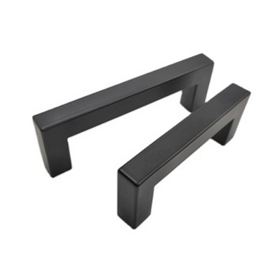 Modern Black Stainless Steel Drawer Handle Hardware for Wardrobe Kitchen Cabinet Furniture Dresser Cupboard Knob Pulls