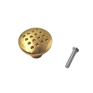 Cabinet Pull Knob Chest Drawer Brass Plated  furniture knobs kitchen cabinet knob and handle round gold drawer handle