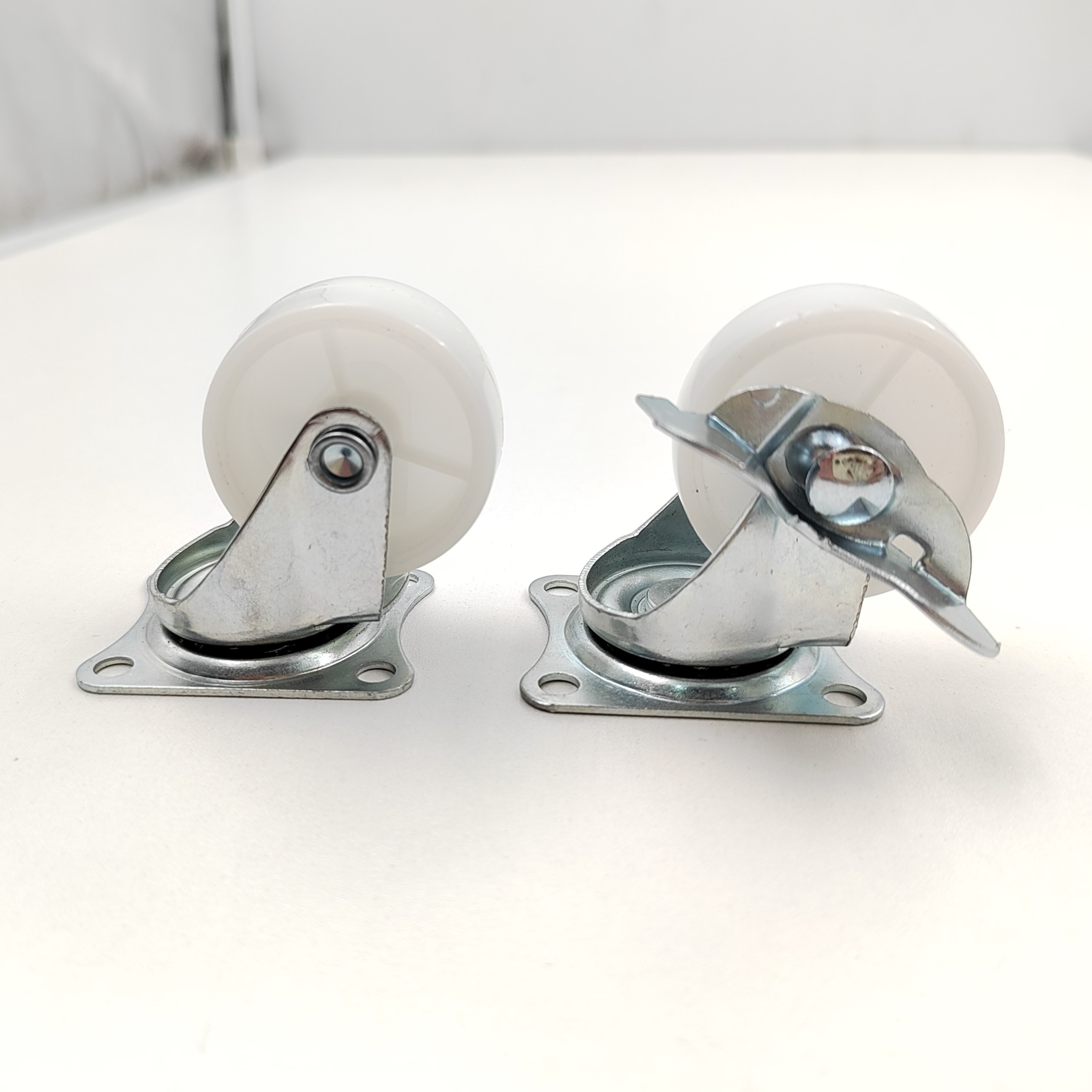 Shopping Cart Caster 40mm pvc wheel top plate swivel caster furniture castor white small caster