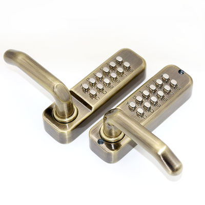 Numerical  door keypad lock push button hotel door handle lock with keypad keyless pin code door lock