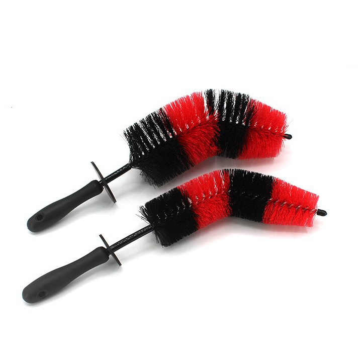 Soft Bristle Long Auto Motorcycle Bicycle Car Care Cleanings Master Rim Tire Detailing Brush Car Wheel Brush