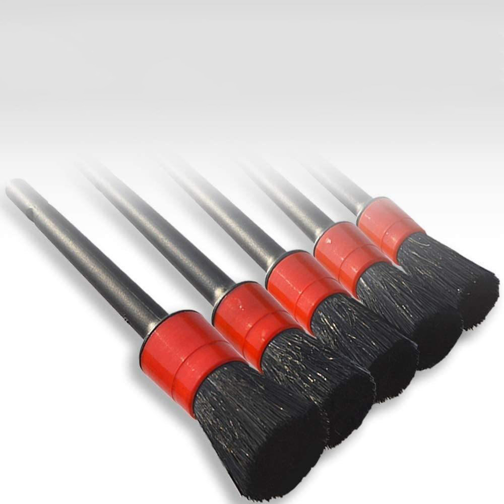 5pcs Leather Wheel Interior Seat Upholstery Engine Washing Reliable Brushes Car Detailing Brush Kit Auto Cleaning Brush Set