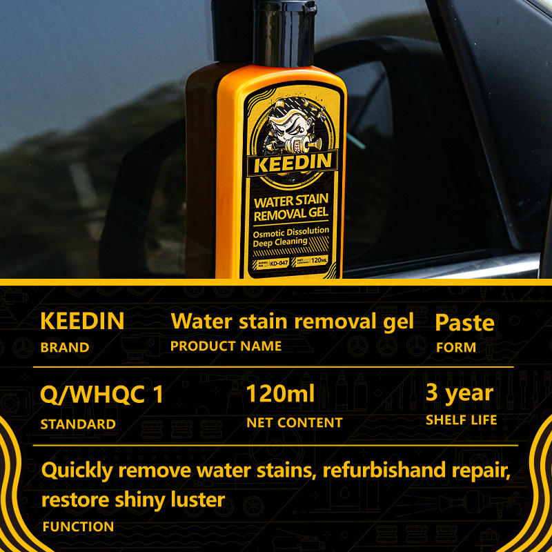 KD-047 Water Spot Remover Safe for Glass Car Detailing More Hard Water Stain Remover Cleans Mirrors Windows Chrome Surfaces