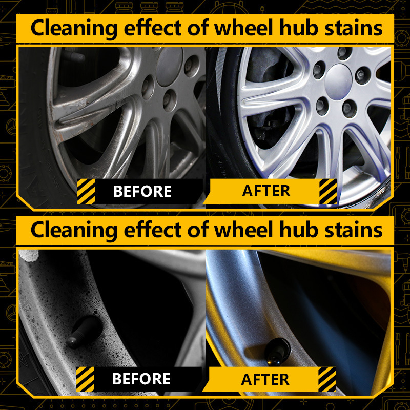 KD-038 Wholesale Oem Professional Car Wash Cleaning Products Auto Wheel Hub Cleaning Agent Shine And Polish Tire Cleaner