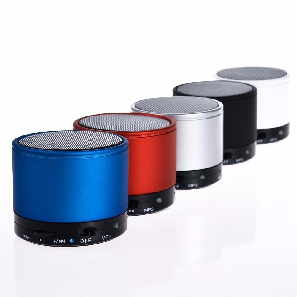 Christmas gift metal mini portable wireless sound speaker with Mic TF card FM radio AUX MP3 music play