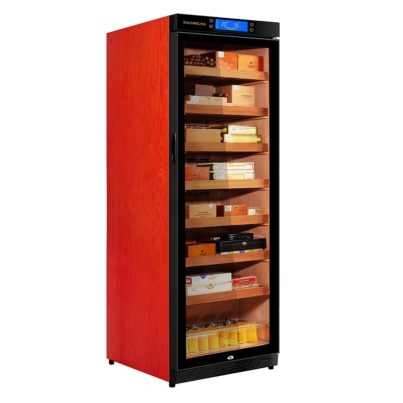 Raching C380A Cedar Wood Shelves Thermoelectric Electronic Refrigerated Cigar Cabinet Humidor Box With Lock