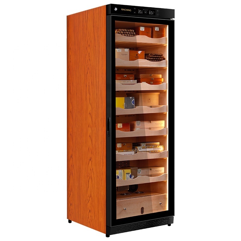 Raching C380A Cedar Wood Shelves Thermoelectric Electronic Refrigerated Cigar Cabinet Humidor Box With Lock