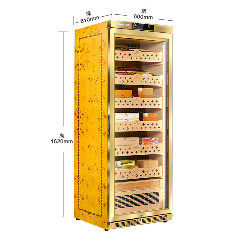 Factory direct sale smart controlled cigar humidor cabinet with accruate humidity and temperature control